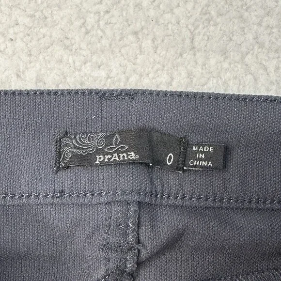 prAna Women's Brenna Skinny Moto Stretch Nylon Pants Size 0 Blue Gray Adventure - Picture 5 of 7